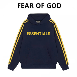 ESSENTIALS潮牌字母连帽卫衣男女秋冬美式 加绒外套 FOG宽松情侣装