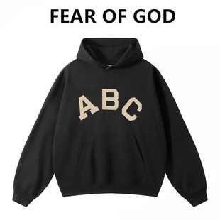 主线ABC字母连帽卫衣男女FOG潮牌美式 GOD第七季 加绒外套 FEAR