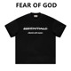 GOD复线ESSENTIALS夏季 潮牌美式 FEAR 宽松FOG情侣短袖 T恤男女