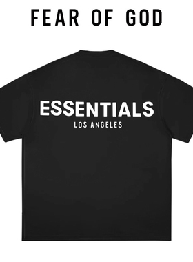 FEAR OF GOD FOG复线ESSENTIALS洛杉矶限定高街反光短袖情侣T恤男