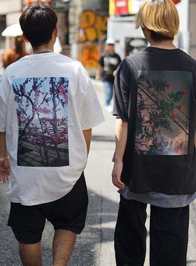 FEAR OF GOD FOG ESSENTIALS复线花卉短袖T恤男高街宽松潮流情侣