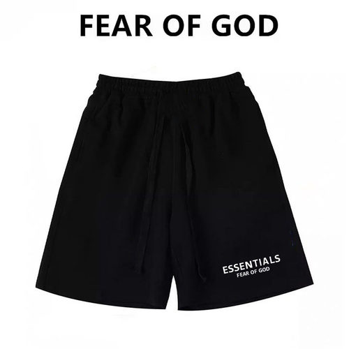 ESSENTIALS复线小标字母短裤五分裤男FOG潮牌高街情侣休闲直筒裤