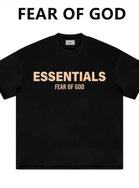 FEAR OF GOD复线ESSENTIALS潮牌字母纯棉宽松FOG情侣短袖t恤男女