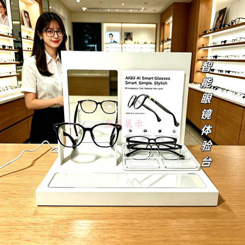 AI智能眼镜店桌面陈列展示架