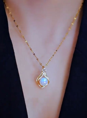 优雅气质人鱼姬珍珠项链法式高端