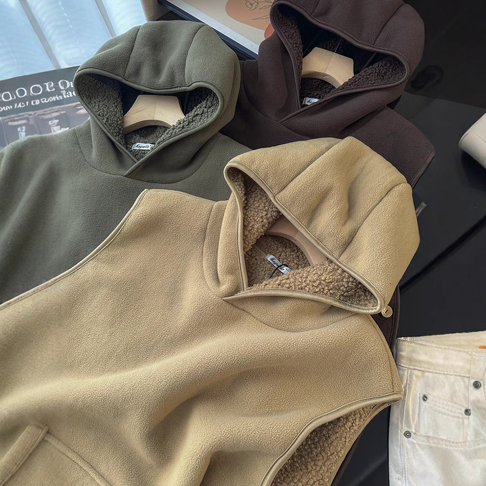 走日本！缘货！情侣款羊羔绒加绒背心御寒保暖两侧纽扣开叉马甲新,女装/女士精品,马夹,淘宝优惠券,粉丝福利购,淘宝优惠卷