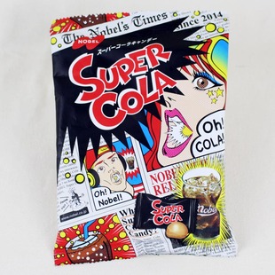 cole 碳酸苏打糖尖叫糖super 日本进口 诺贝尔nobel超酸可乐糖76g