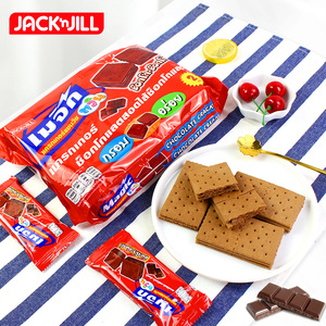 泰国进口食品 珍珍黄油巧克力味苏打夹心饼干大袋装办公室零食