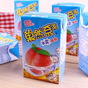 冰震蜜桃味香港版 香港进口饮料 维他Vita 菓然系茶 6盒 250ml