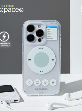 壳空间原创iPod磁吸适用苹果17/16手机壳新款透明简约iPhone15/14小众高级感男女款13promax高端防摔