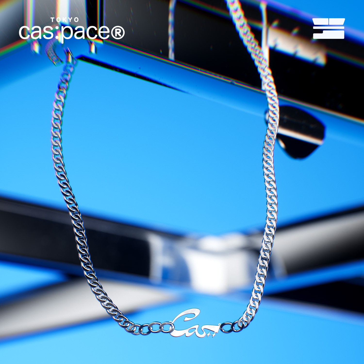 壳空间原创cas英文字母项链新款钛钢防汗防腐蚀潮牌高级感