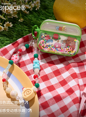 壳空间原创设计新款cas:pace 5th流沙耳机壳适用苹果Airpodspro1/2/3/4代无线蓝牙耳机保护套挂绳小众高级感