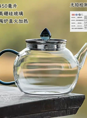 新款热卖高档精致加厚耐热无铅玻璃茶具泡茶壶全玻璃高硼硅煮茶壶