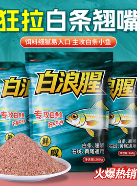浓腥白条鱼饵料野钓狂拉马口餐条麦穗江河湖库鲫鲤通用钓鱼打窝料