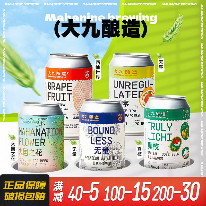 大九酿造全家福果啤精酿艾尔啤酒劝酒果泥西柚酸小麦IPA西打330ml