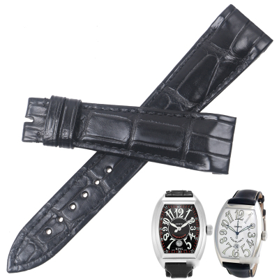 适配法兰克穆勒8885CASABLANCA系列法穆兰8880鳄鱼皮表带FM9900男