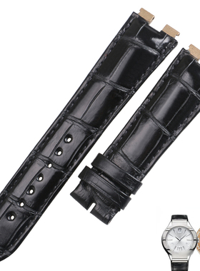 适用于伯爵表带Piaget-POLO系列G0A38159/G0A33039鳄鱼皮表带凹凸
