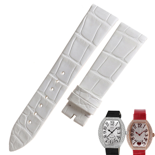 适配法兰克穆勒表带HEART系列5000H/5002M/L/SQZ法穆兰鳄鱼皮表带