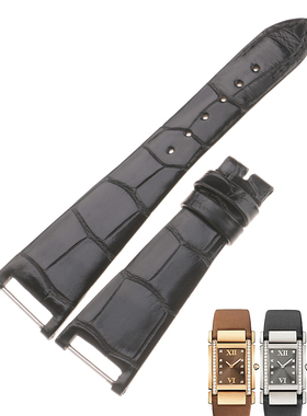 适配百达翡丽TWENTY~4系列 4910R/4920R/4920G绢丝真皮鳄鱼皮表带