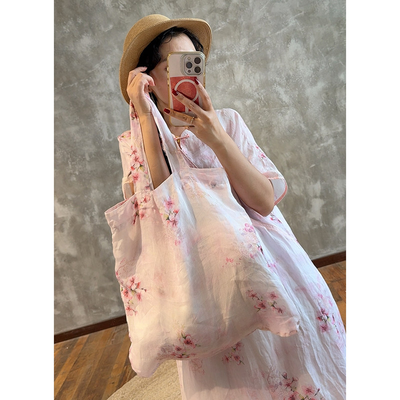 YIMIAN 柔美仙气苎麻“假日时光”新中式文艺百搭小清新托特包,箱包皮具/热销女包/男包,时尚帆布包,淘宝优惠券,粉丝福利购,淘宝优惠卷