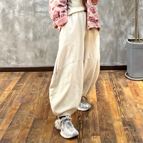 YIMIAN百搭宽松加绒长裤