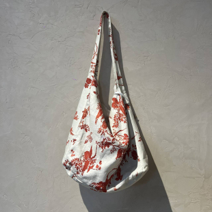 YIMIAN 亚麻小众设计松弛文艺感优雅大容量包包22055