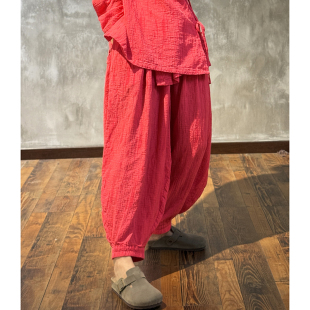 29005 亲肤柔软抽绳系带宽松灯笼裤 YIMIAN 百搭设计款