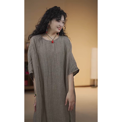 YIMIAN素雅浪漫设计款色织连衣裙