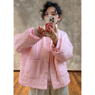 YIMIAN “怦然心动”秋冬时尚苎麻魅力轻盈保暖舒适棉衣2625547