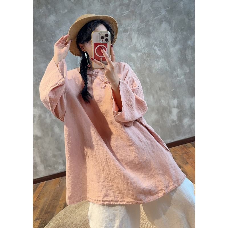 YIMIAN极简风斜襟盘扣上衣