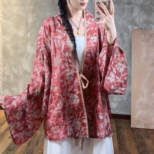 素国风复古斜襟上衣26100 苎麻改良汉服元 YIMIAN 人间绝色