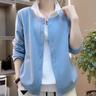 洋气百搭显瘦女士打底衫 高级感假两件上衣女时尚 新款 2025春季