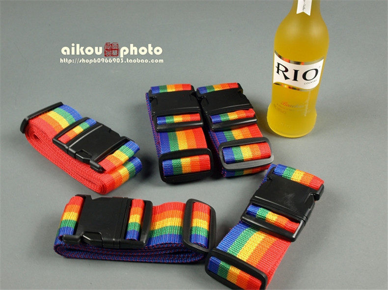 TRAVEL BAGS RAINBOW STRAPS BUSINESS TRIPS SLOTTED STRAPS HEAVY LOADS CONSIGNMENT REINFORCEMENTS