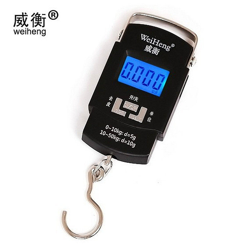威衡电子称手提秤 快递员称重便携式迷你高精度精准行李50kg