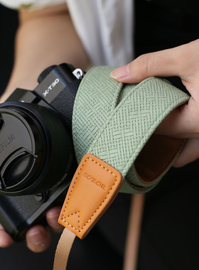 相机背带 挂脖单反微单佳能R50肩带富士XS20文艺复古快拆装斜挎挂