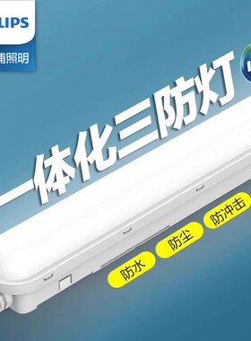 飞利浦led三防灯日光灯长条地下室冷库工厂IP65防水防潮灯WT018C