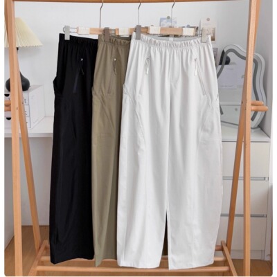 2025新款百搭工装裤垂感宽松型时尚宽松男女款弯刀裤