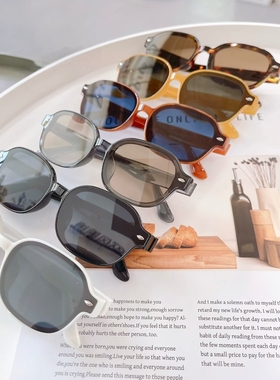 复古窄框方形太阳镜男女高级感显脸小驾驶开车浅茶墨镜防紫外线潮