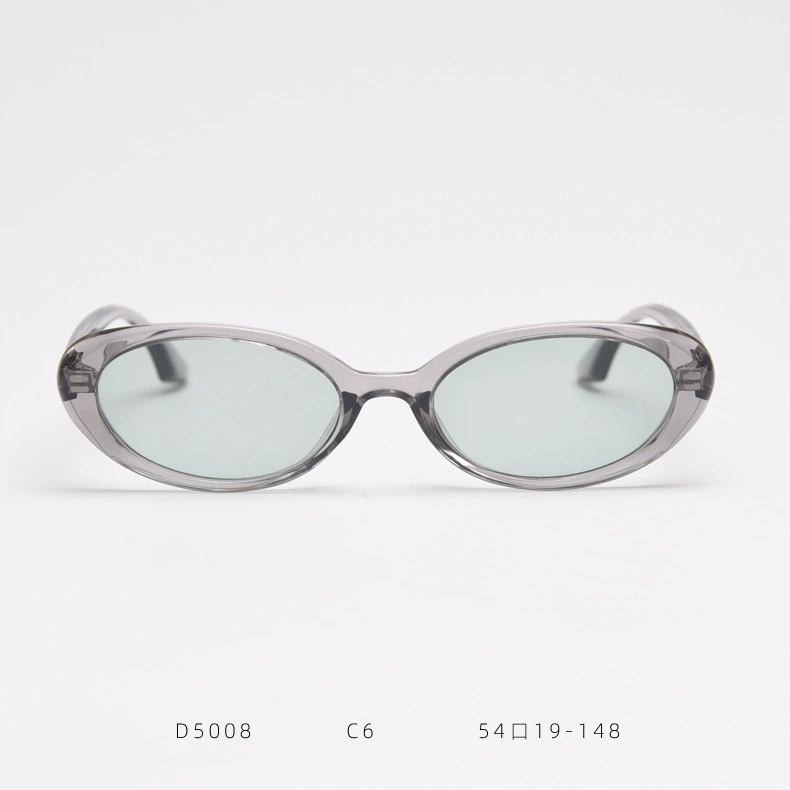 复古椭圆时髦街拍偏光太阳镜潮ins网红个性绿色小框墨镜女配近视