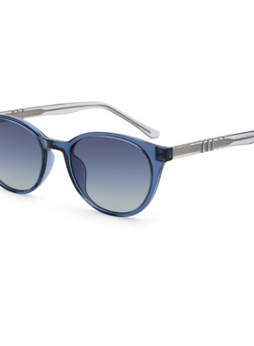 26新品蓝色太阳眼镜男女方圆形大框显脸小墨镜潮防紫外线可配近视