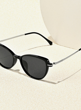 新款复古猫眼TR90偏光太阳眼镜男女高级感驾驶开车防紫外线墨镜潮