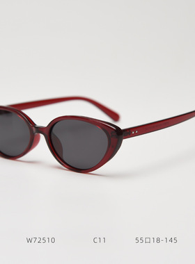 红色纯欲TR90个性猫眼偏光太阳眼镜男女网红街拍复古墨镜防紫外线