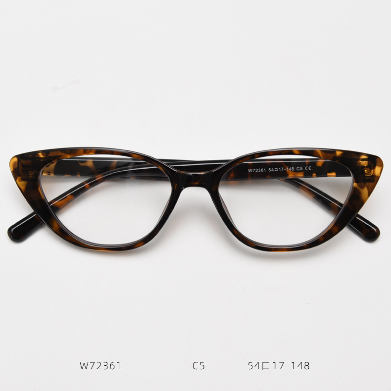 复古玳瑁色猫眼眼镜框男女士时尚高级感近视眼镜可配有度数眼镜架