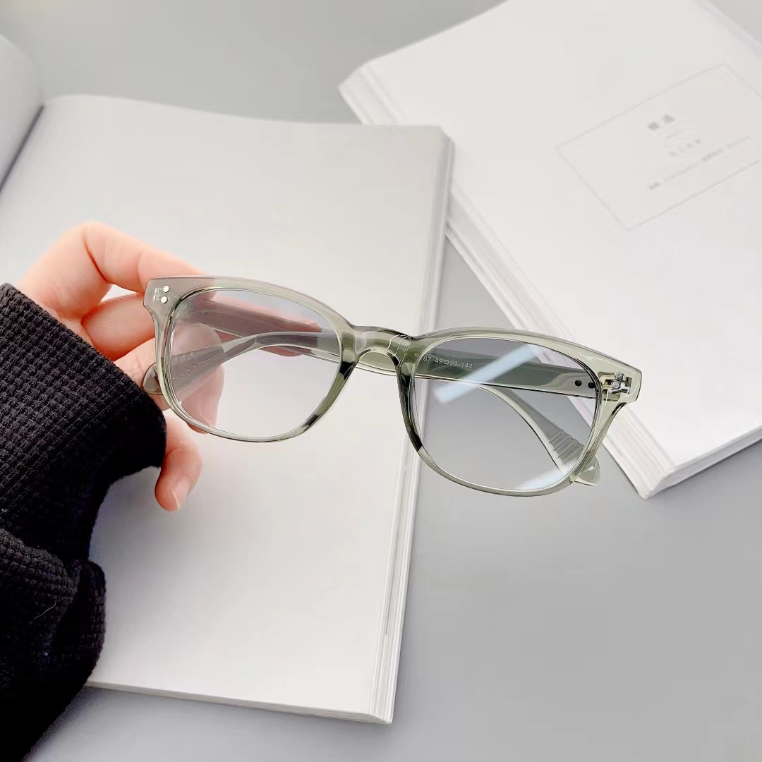 复古绿色太阳镜女UV400防紫外线刘亦菲同款百搭配近视浅灰色墨镜