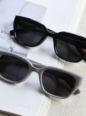 复古板材脚实白色偏光太阳眼镜男女韩系时尚网红素颜街拍墨镜ins