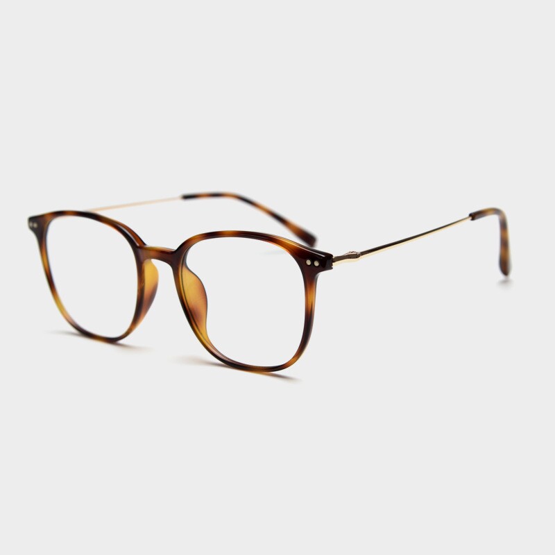 新款金属时髦方框眼镜男女士近视可配度数文艺复古防蓝光平光镜架