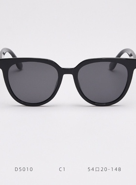 复古茶色时尚黑色明星同款猫眼偏光墨镜女圆脸眼镜防紫外线太阳镜