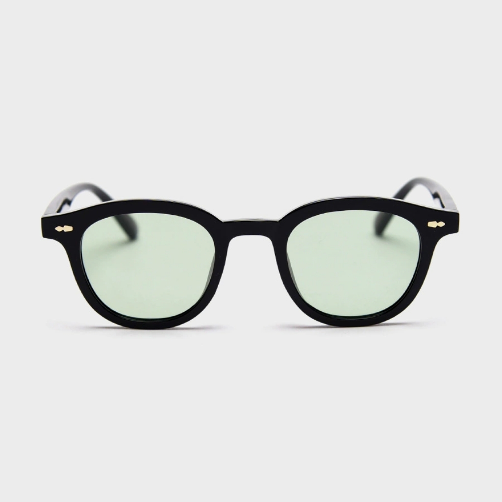 复古炫酷黑色框绿黄片偏光太阳眼镜男女同款潮流网红墨镜可配近视