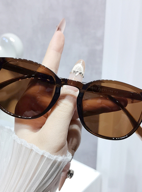 TR90茶色框偏光太阳眼镜男女可配近视防紫外线遮阳防晒显脸小墨镜