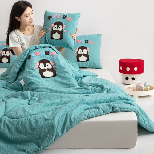 卡通抱枕被子两用二合一枕头被夏